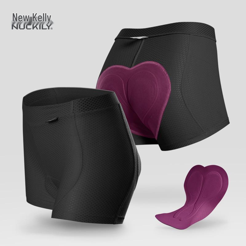 

NUCKILY Women s Quick-Dry Cycling Underwear with Breathable, Shock-Absorbing Silicone Seat Pad Large