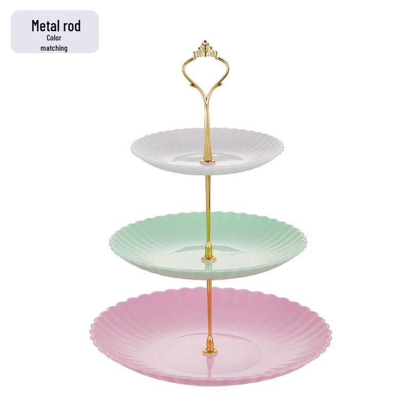 Jiante Simple Transparent Rotating Fruit Plate