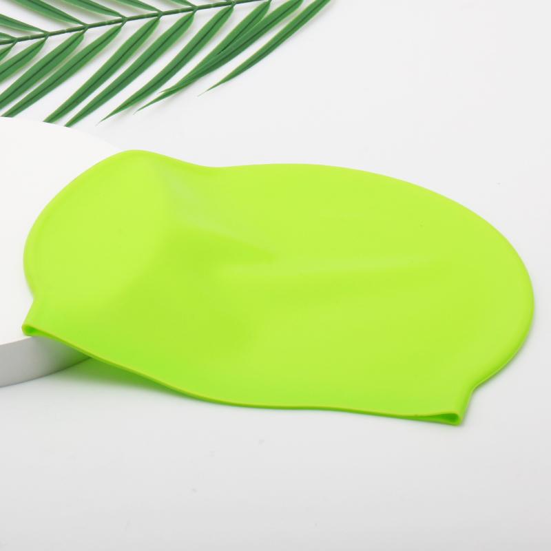 Customize Printing Funny Logo Ear Protection Silicone Swimming Caps for Men