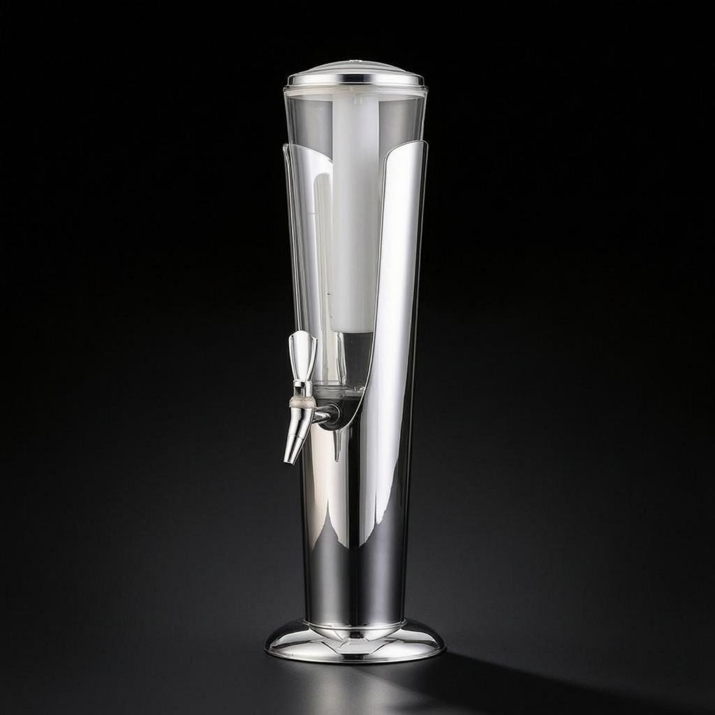 Dispensador de Cerveza Transparente Alto para Bebidas para Fiesta, Bar