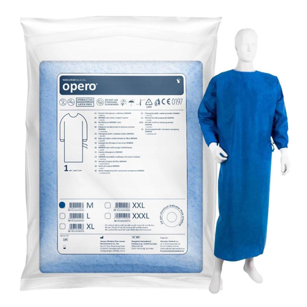 Camice Chirurgico Sterile con Polsini, Legato con Laccetti (Tessuto Non Tessuto Smmms 35G) 1 pezzo
