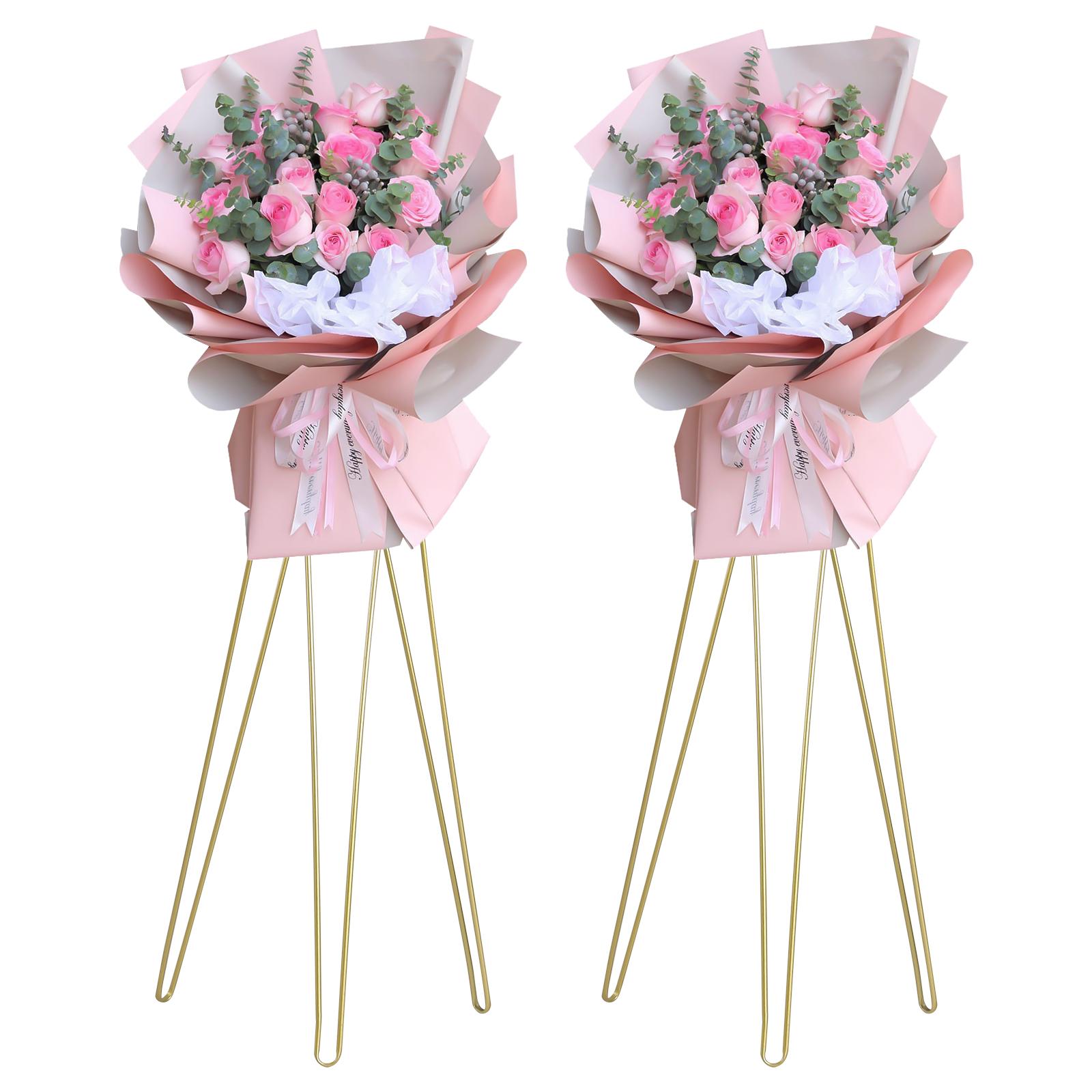 

2 Pcs Flower Plant Stand Display, 3.4ft Tall Flower Pot Holder Rack for Office Living Room Home Decor, Gold Flower Arrangement золотой