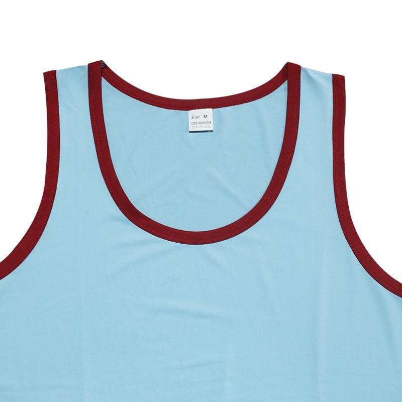 Ärmelloses Unterhemd für Herren im Farbblock-Design, elastisch, für Fitness, schnelltrocknend und atmungsaktiv, modisches Sommeroberteil, S-3XL