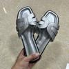 Fashion Flat Bottom Summer Retro Women Slippers Cross Strap Design Vacation Beach Shoes Trend Brand Walking Soft Leisure Ladies Slides