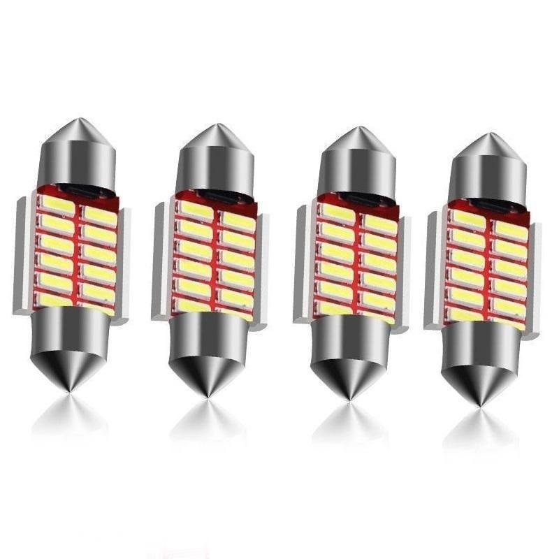 1 adet 12V C5W 31mm 36mm 39mm 41mm 4014 Araba Feston Işıkları Oto İç Mekan Tavan Lambası Okuma Ampulü Beyaz