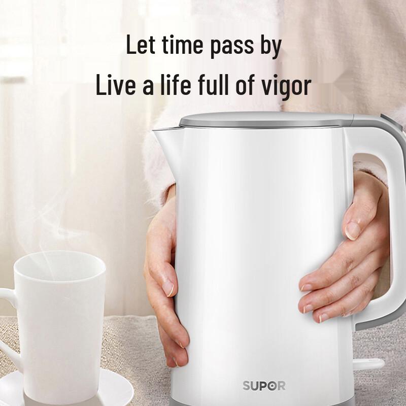 SUPOR ZMD 1.5L Stainless Steel Electric Kettle CN plug (adapter included)
