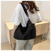 Women's Large Capacity Canvas Bag - 2024 Autumn Soft Slouchy Shoulder or Crossbody Denim Bucket Bag, Lightweight and Casual.
