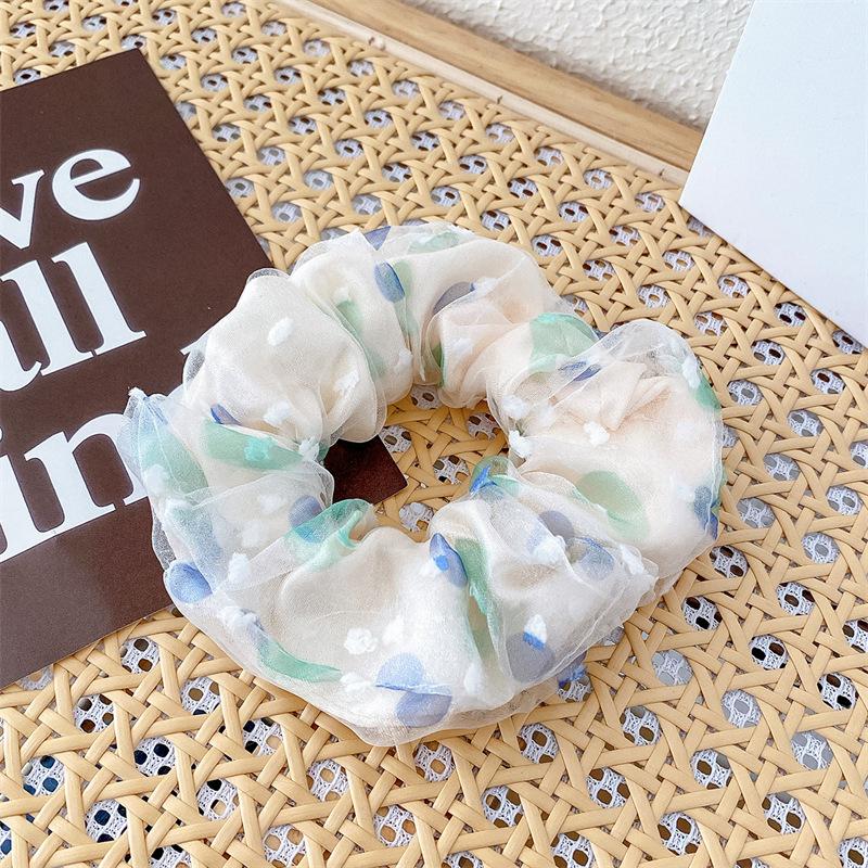 Fresh and Light Fabric Flower-shaped Hairband Hair Accessory for Women with Ponytail. Elastic and Durable Large Hairband.
