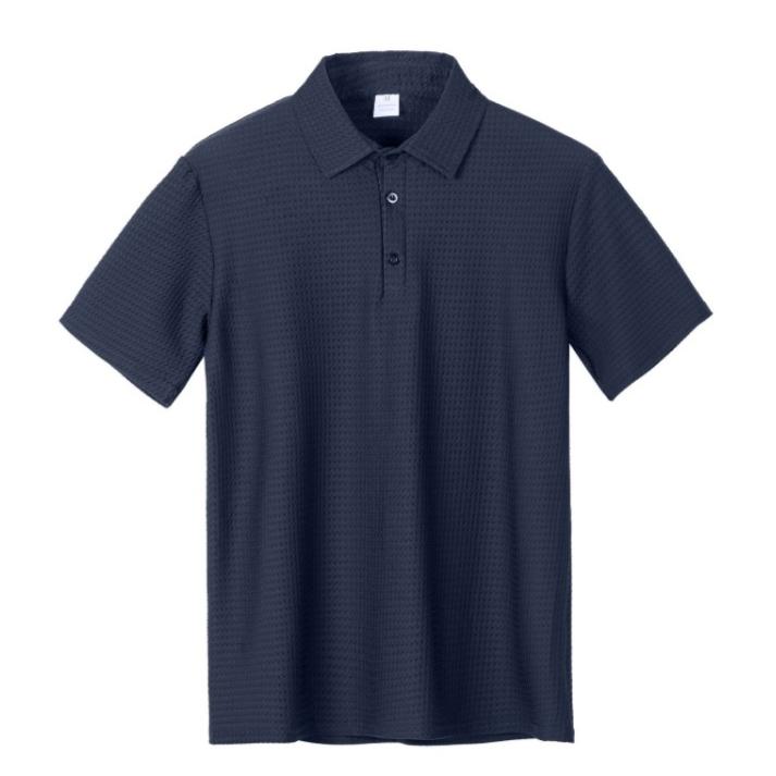 Summer High-end Quick Drying Men's Ice Silk Shirt Collar Polo Shirts