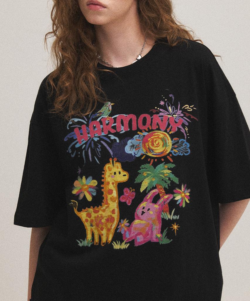 CPGN STUDIO Dtp Harmony Together Short Sleeve T-Shirt Black