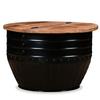 Day and Night - Day and Night Barrel-shaped Coffee Table Solid Recycled Wood Black