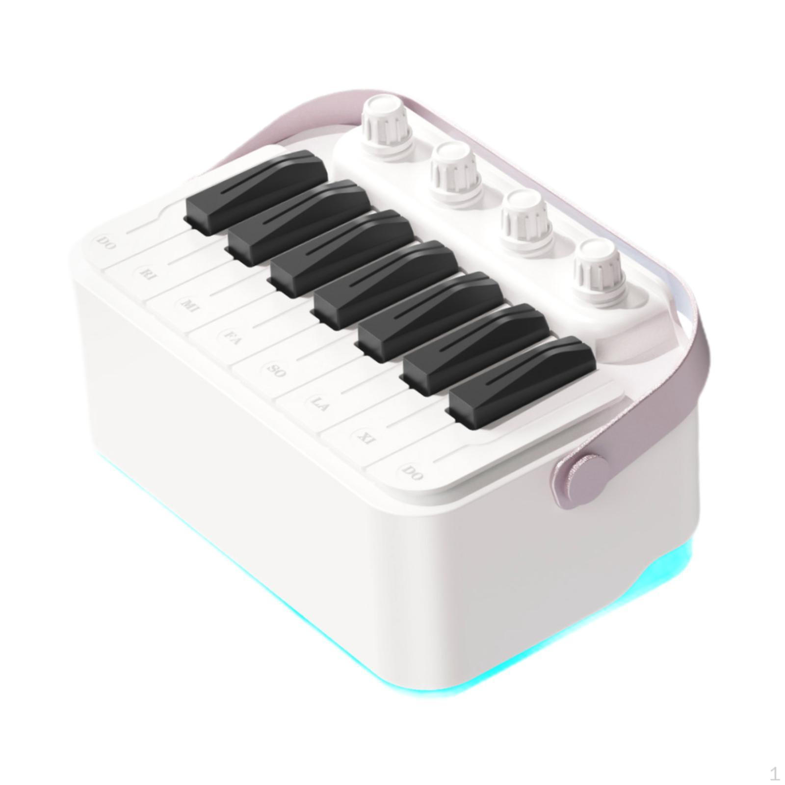 

Mini Piano Speaker Cute Loudspeaker Holiday Birthday Gift Christmas Stereo Sound Mode Small білий