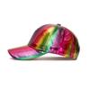 Holographic Rainbow Baseball Cap Shiny Metallic Snapback Hat for Men Women Party Festival