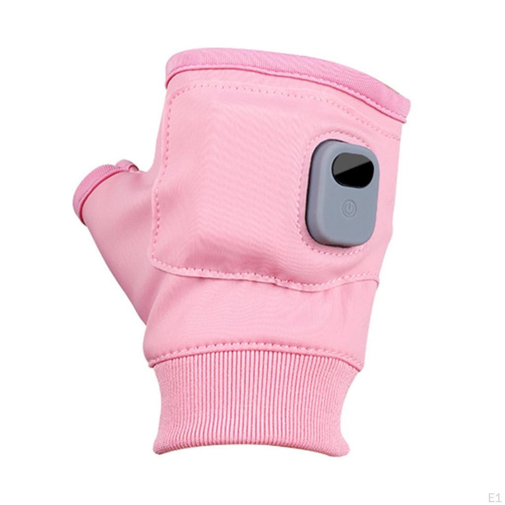 Heated Gloves Fingerless 3 Levels Adjustable Hand Warmers for Work Hiking Riding