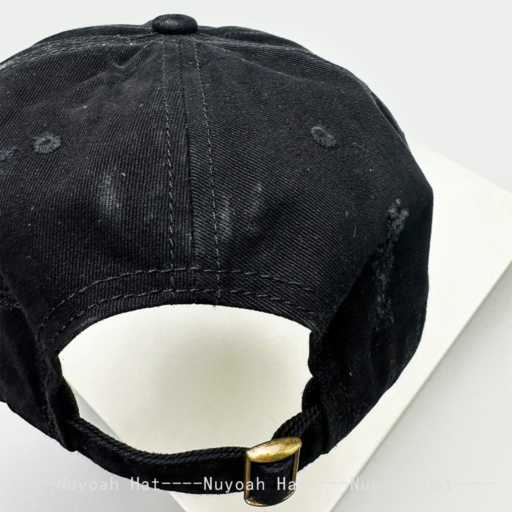 Neue Unisex Persönliche Eisenringe Buchstabenstickerei Baseballkappen Sonnenschutz Gebrochener Stil Vielseitig Nische Schirmmützen Mode Retro