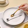 304 Stainless Steel Coffee Spoon Long Handle Stirring Spoon Reusable Ice Cream Dessert Spoon Teaspoon Kitchen Tableware