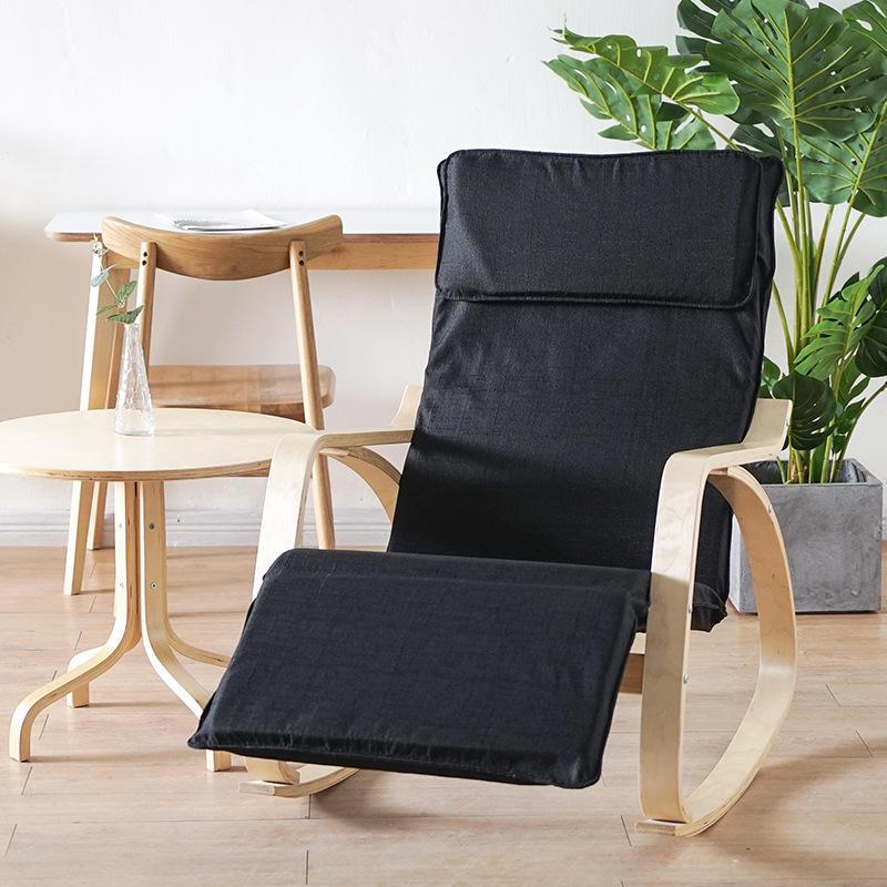 Nordic Korean Style Rocking Recliner: Folding Leisure Nap & Reading Chair Combo.