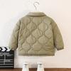 Autumn Winter Children's Cotton Jacket Winter Boys Solid Color Thick Plus Velvet Warm Coat Teen Children Outerwear Clothing
