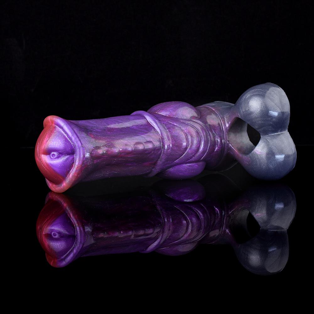 Strap On Silicone Penis Sleeve Extender Condom Realistic Dildo Enlarge Cock for Gay Femdom Pegging