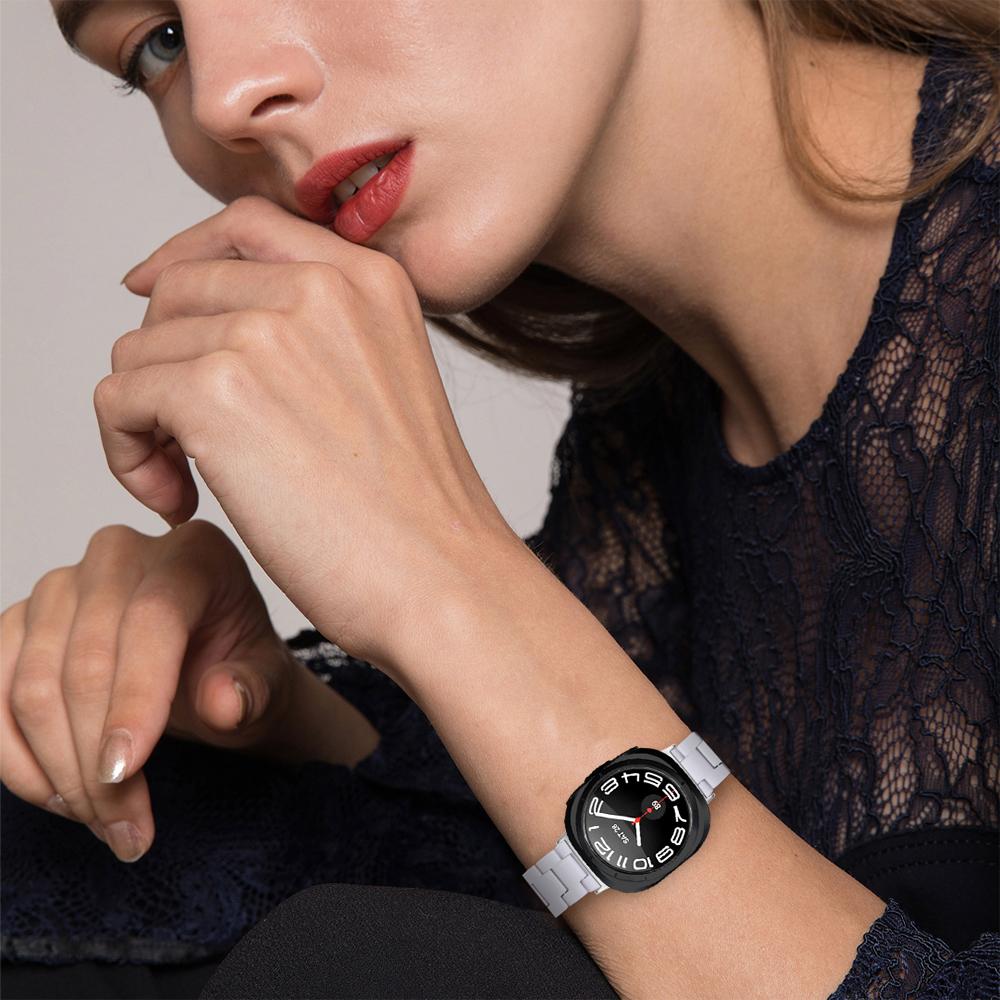 For Samsung Galaxy Watch Ultra (2025) 47mm Watch Strap Acrylic Resin Waterproof Wrist Band