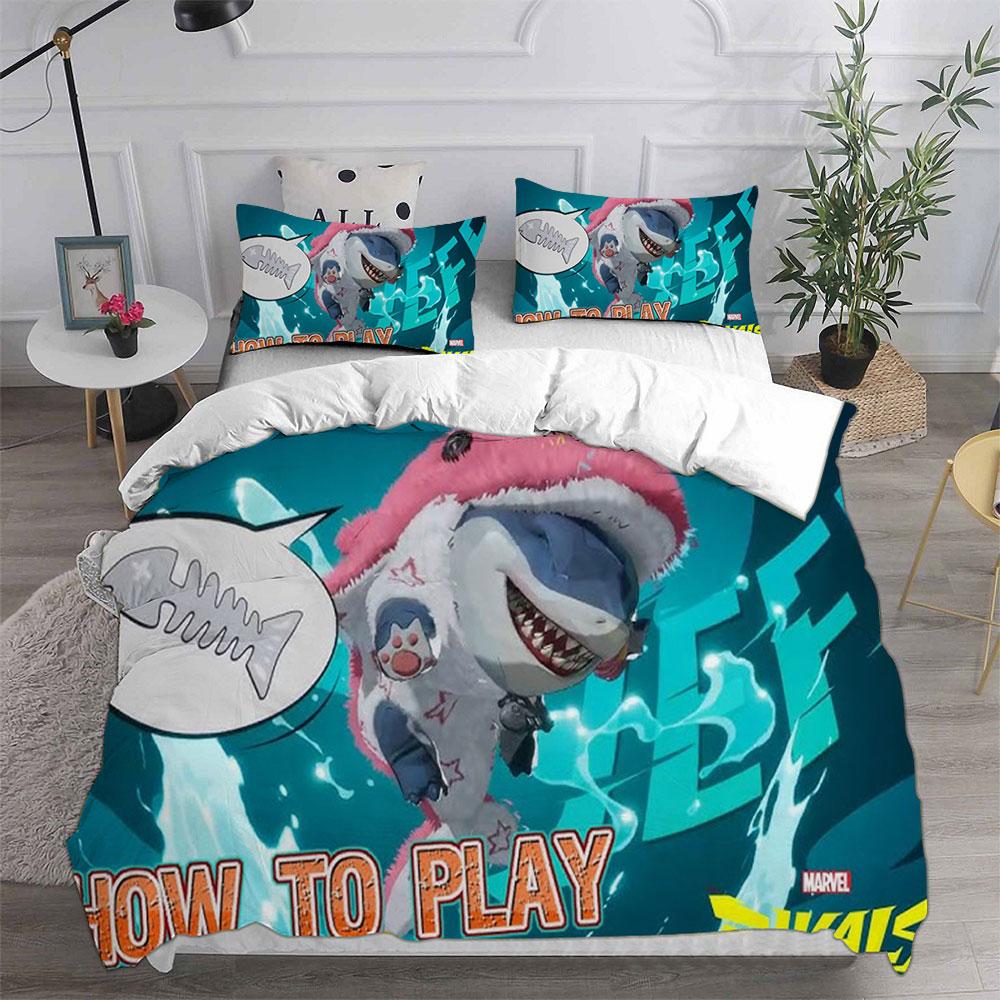 Jeff Shark Bedding Sets Quilt Bed Cover Comforter Duvet Cover Pillow Case 2-3 Pieces Sets Kids Adult Bedroom Decoration