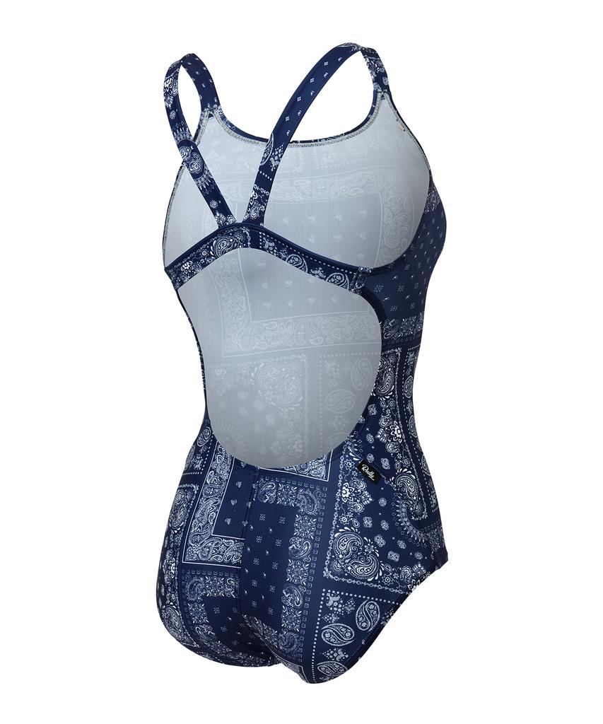 Laelliseupocheu [Qsla201 Nvy] Paisley X Speedback Swimsuit Navy