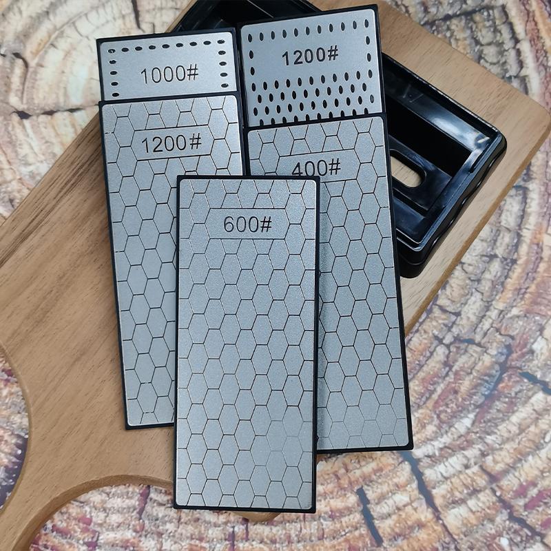 Double-Side Base Diamond Sharpening Stone Whetstone Knife Kitchen Grit Chef Knife Grinding 400/600/1000/1200 Grit Sharpener