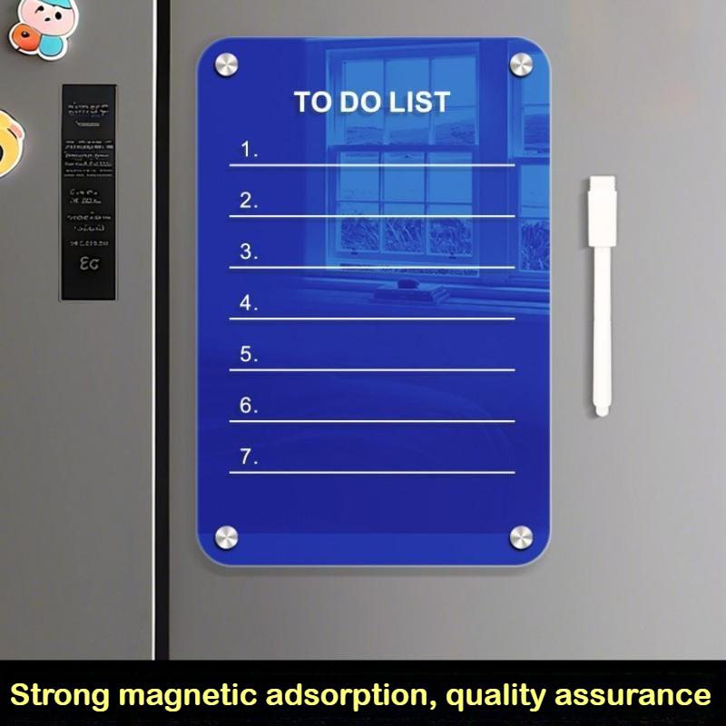 Acrylic refrigerator magnet message board, erasable display board, erasable notepad, memo and schedule board