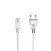Power Cable - White - 5m - Euro 8 (C7) - VDE Tested - Anti-kink Protection