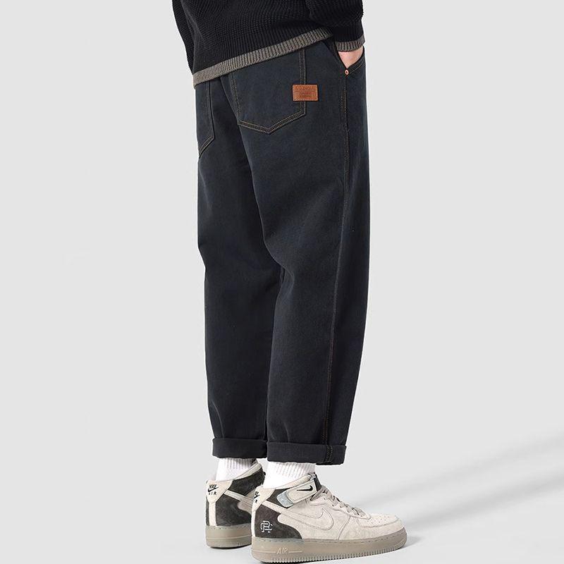 Pánské ležérní retro punkové harémové džíny - Volný střih, Široká nohavice, Design se stahovací šňůrkou