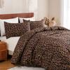 Gold Black Leopard Print Duvet Cover Twin Queen King African Safari Animal Cheetah Bedding Set Reversible Geometric Quilt Cover