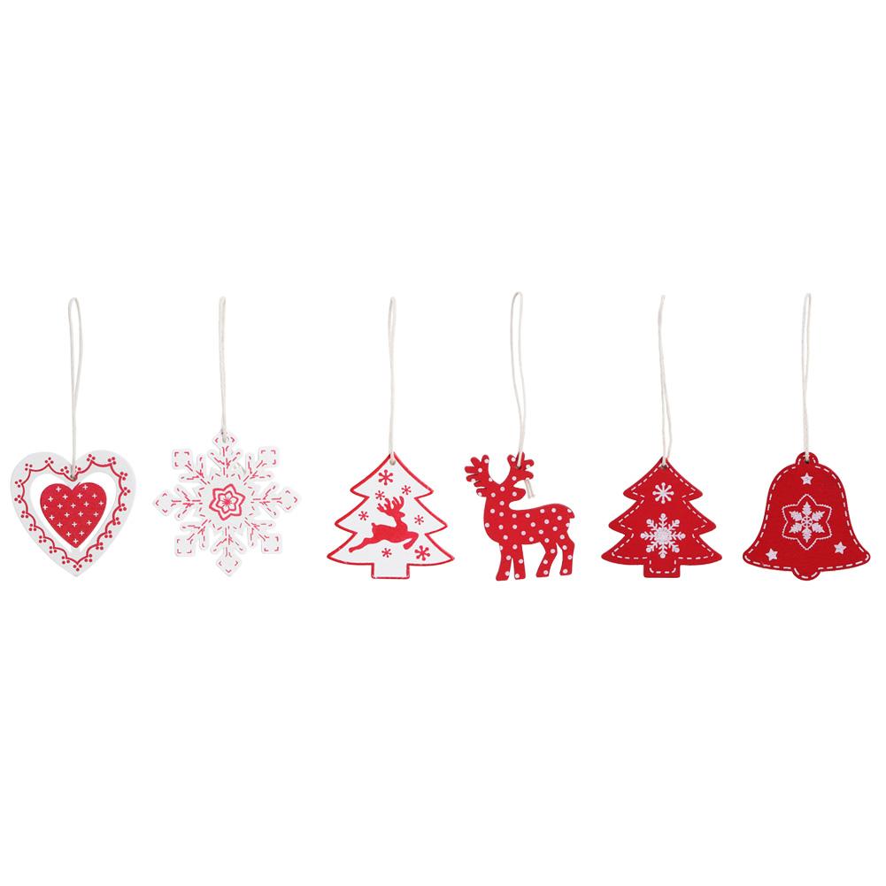24Pcs Beautiful Home Xmas Hanging Ornament Decoration Christmas Tree Decoration Props Gift