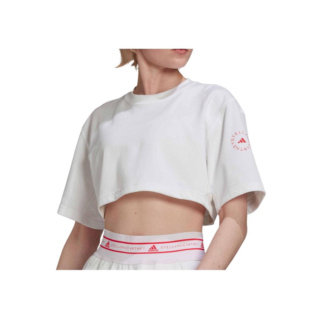 Adidas SMC Loose Breathable Sports Short Sleeve T-Shirt Women Tops White GT9455