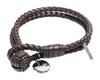 [Bottega Veneta] Bracelet, Size M, Intrecciato Leather, Men'sWomen's, Brown, 113546 V3UN1 2062 M, Made In Italy, Genuine Leather [Item]