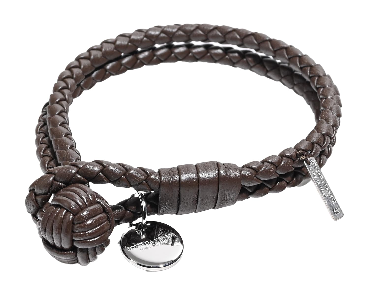 

Bottega Veneta Intrecciato Leather for Men and 113546 V3UN1 2062 Made in Genuine Leather Bracelet, Medium, Brown, Women, M, Italy, [Used]