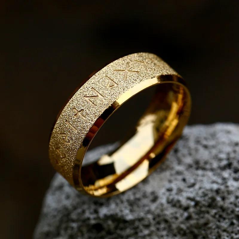Vintage Odin Norse Viking Amulet Rune Rings For Men Cool Stainless Steel Celtic Knot Ring Wedding Jewelry Valentine's Days Gifts