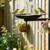Metal Bird Feeder with Hanging Bracket Wall Mounted Bird Bath Heavy Duty Wall Hanger Hook for Planters Lanterns Wind Chimes