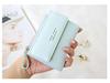 2024 Korean Style Women's RFID Anti-Theft Solid Short Wallet
