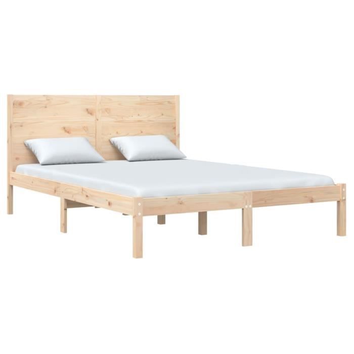 VidaXL Cadre de lit Bois de pin massif 160x200 cm 3104163
