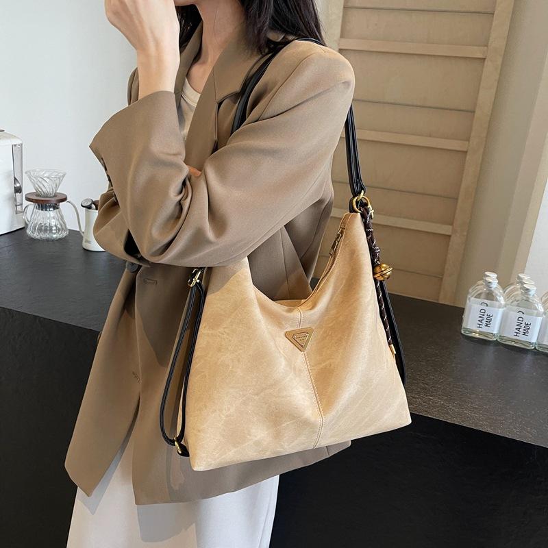 Suede Backpack Women'S New Year'S Tide Premium Shoulder Bag Large Capacity Tote Bag Underarm Bag