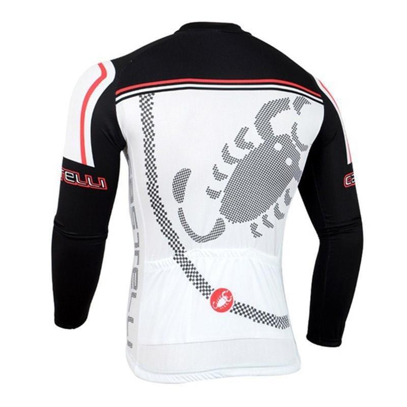 Mens Thermal Cycling Jersey Set Long Sleeve Winter Bike Riding Outfit Road Mountain Bikes