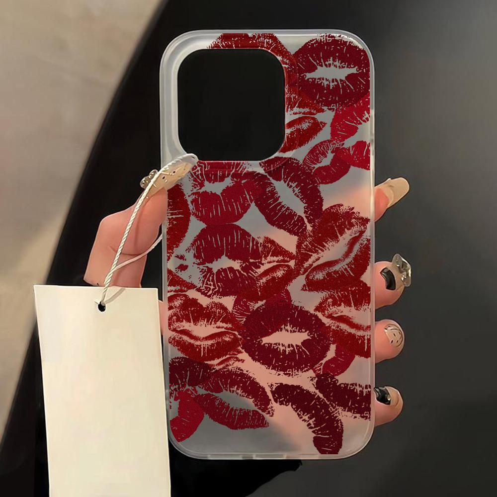 Sexy Lips Printed Phone Case For IPhone 11 Case IPhone 13 12 14 15 16 17 Pro Max Case 16 Plus 17Air Soft Silicone Y2K Cover