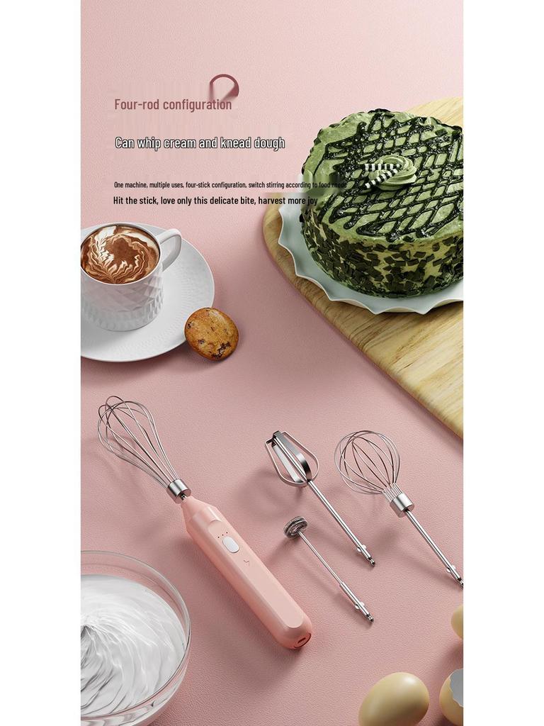 Compact Electric Egg Beater & Coffee Frother