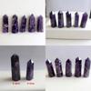 Unique Natural Purple Dream Amethyst Quartz Crystal Stone Point Healing Wand