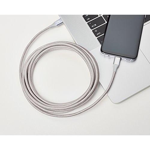Cablu de Bază USB-C la USB-C 2.0 cu Încărcare Rapidă, Cablu Împletit din Nailon, Viteză ??480Mbps Certificat USB-IF pentru Apple iPhone 15/iPad/Samsung Galaxy/Tabletă/Laptop