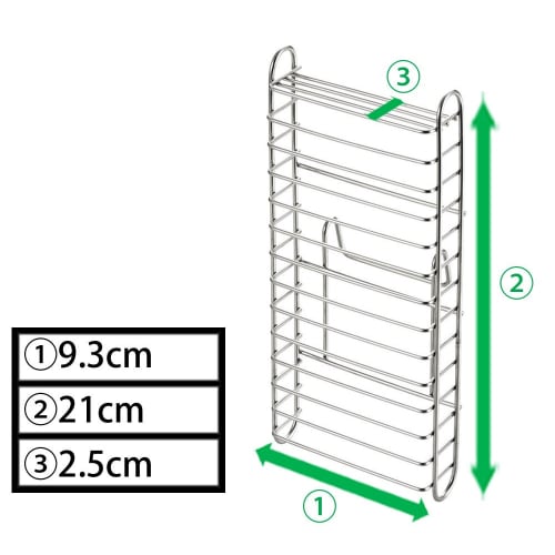 Yoshikawa Attachment Knife Stand, Silver, 9.3 x 4.8 x 21 cm, 1305452