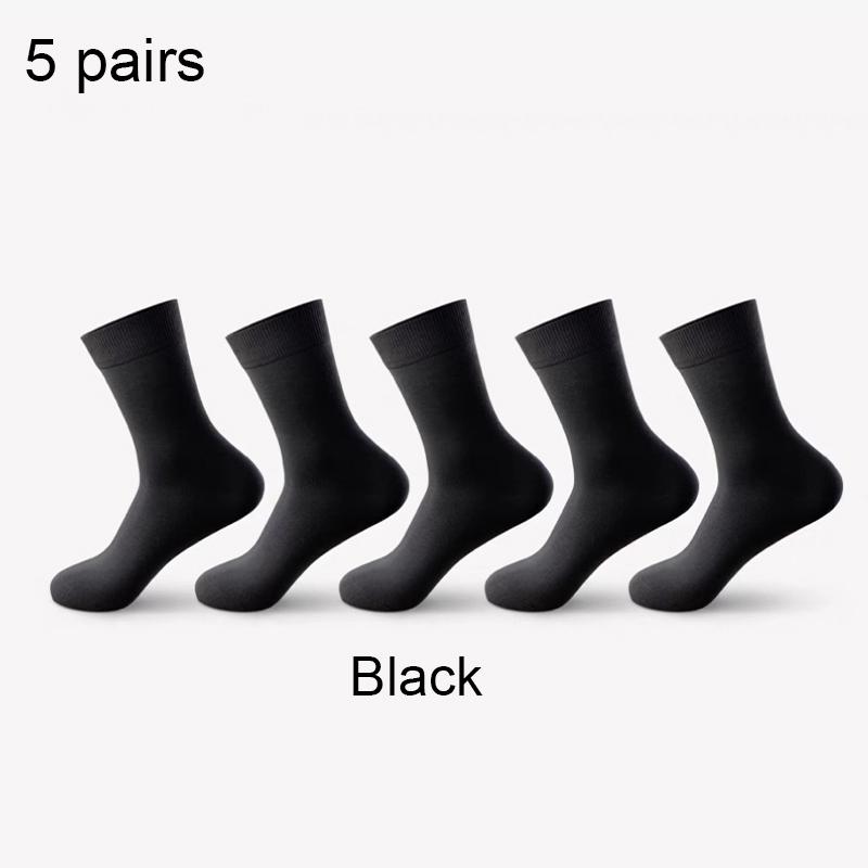 ZEXOLAP  High Quality Casual Men's Business Socks Summer Winter Cotton Socks Quick Drying Black White Long Sock Plus Size US