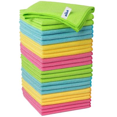 Microfiber Cleaning Cloth 32 X 32 Cm 4 Colors X 6 Pieces of Each Color of 24 Ideal for Cleaning the Home and Kitchen MR.SIGA (total Pieces)