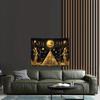 Vintage Egyptian Pyramid Tapestry, Calligraphy Art, Retro Desert Sunset Scene Wall Hanging, Perfect for Living Rooms