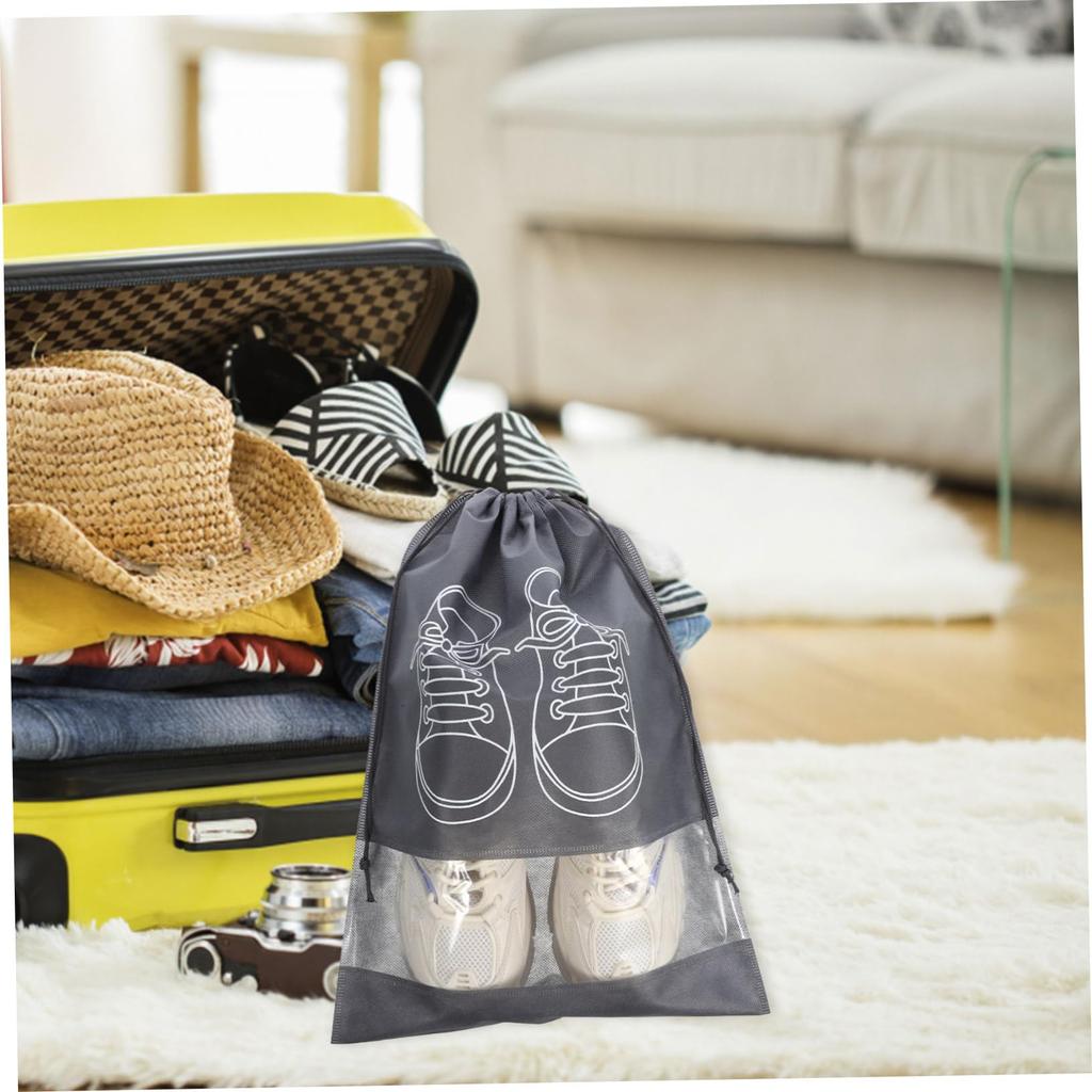 5/10/30pcs Shoes Storage Bags Portable Non-Woven Fabric Large Capacity Travel Waterproof Moistureproof Clothing Classified Bags